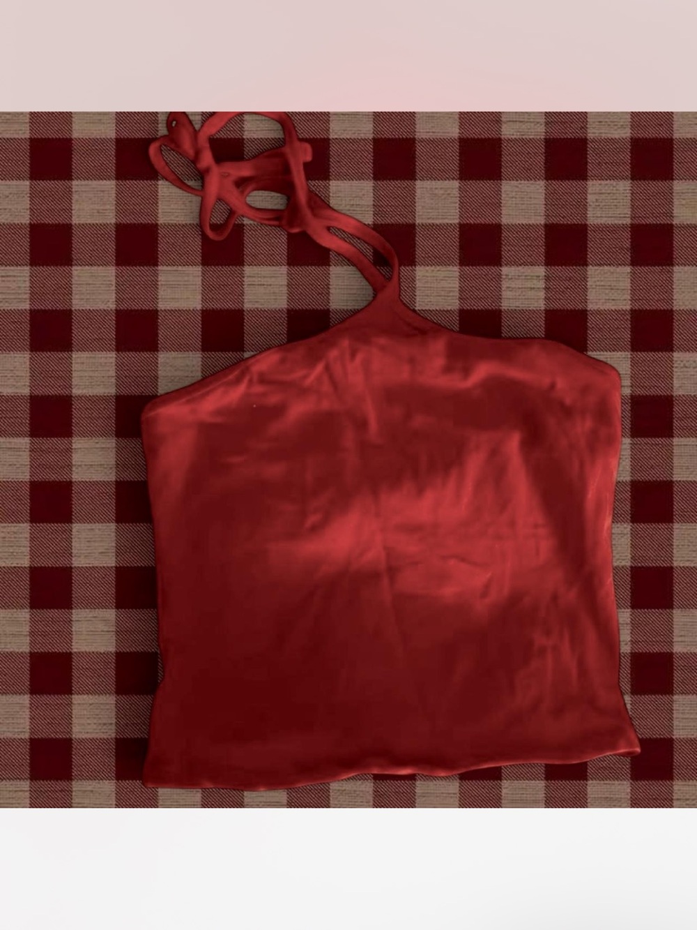 Hollister Red Satin Halter Cami